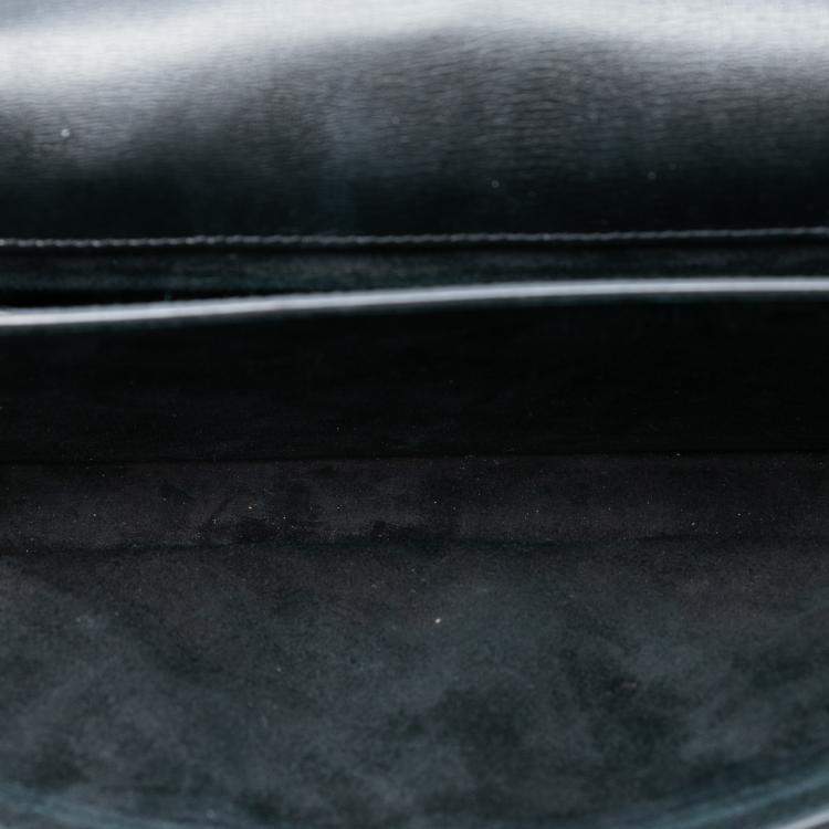 Pre Owned Saint Laurent Paris Black Large Calfskin Monogram Sunset Crossbody