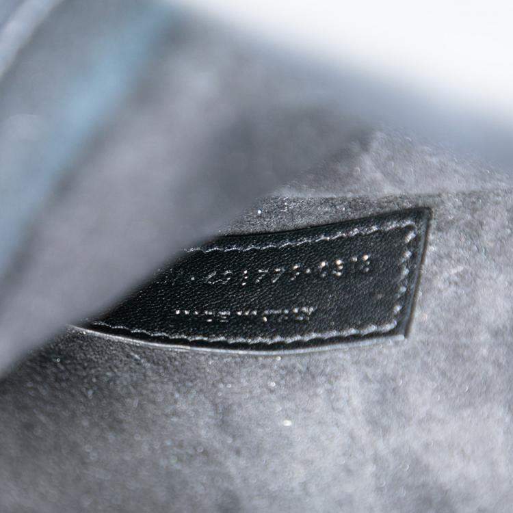 Pre Owned Saint Laurent Paris Black Large Calfskin Monogram Sunset Crossbody