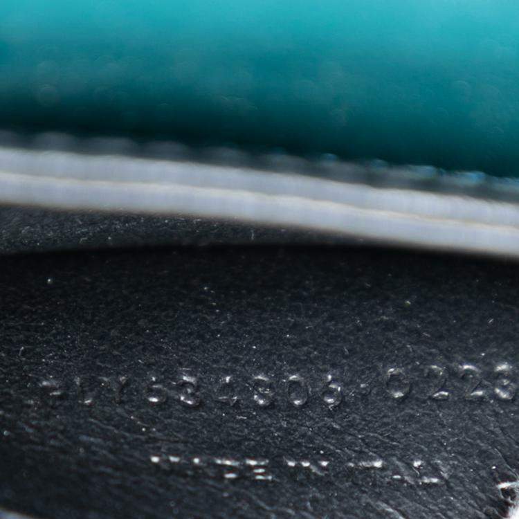 Pre Owned Saint Laurent Paris Green Small Patent Solferino Satchel In Box