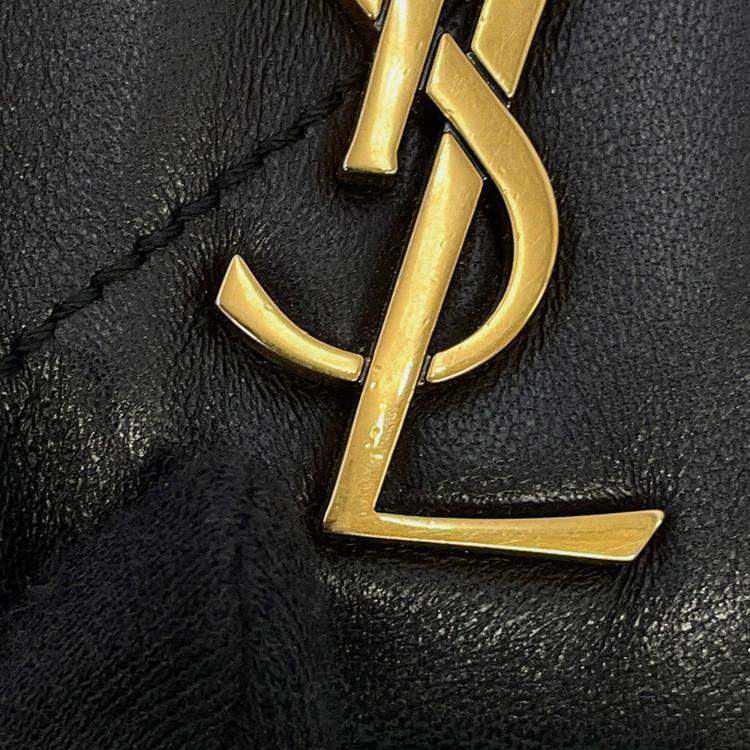 Pre Owned Saint Laurent Paris Jamie 4.3 Chain Shoulder Bag Black Lambskin Size Small