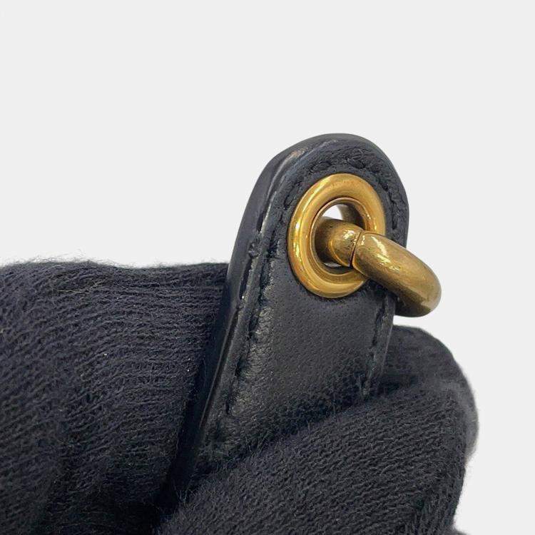 Pre Owned Saint Laurent Paris Jamie 4.3 Chain Shoulder Bag Black Lambskin Size Small