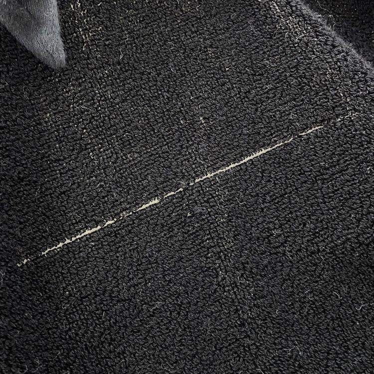 Pre Owned Saint Laurent Paris Rive Gauche Towel Tote Bag White/Black Cotton