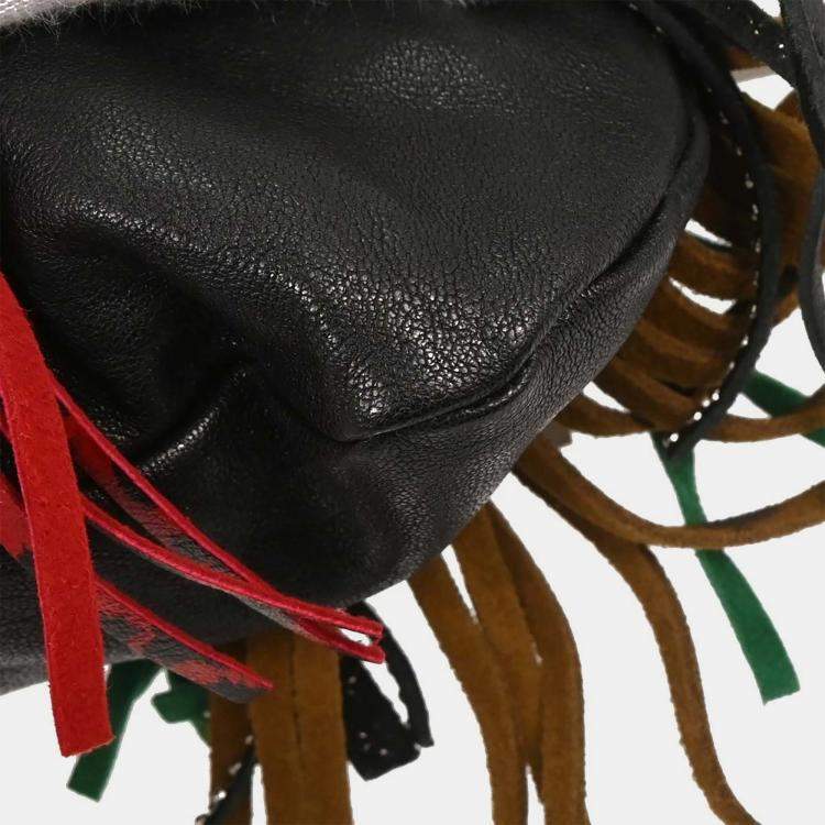 مملوكة مسبقًا Saint Laurent Black Emmanuelle Fringe Handbag