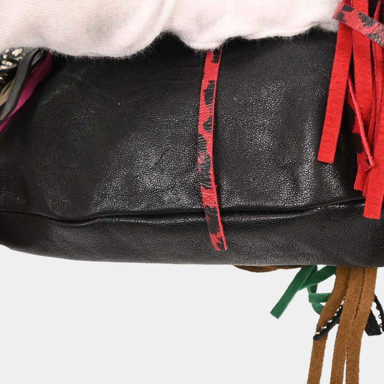 مملوكة مسبقًا Saint Laurent Black Emmanuelle Fringe Handbag