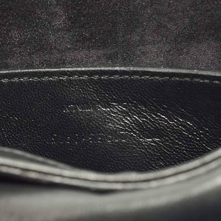 Pre Owned Saint Laurent Kim Tassel Black Leather Crossbody Bag