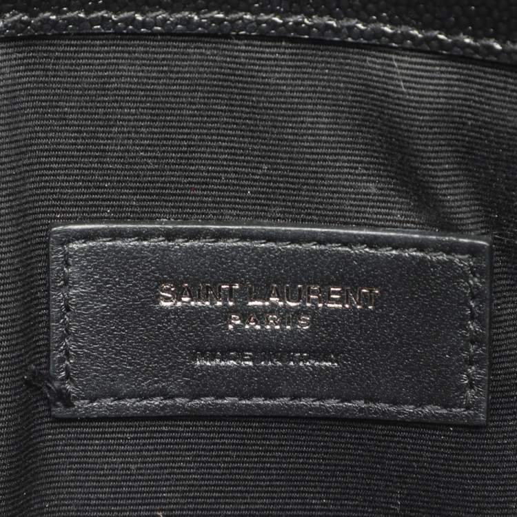 مملوكة مسبقًا Saint Laurent Uptown Black Leather Clutch