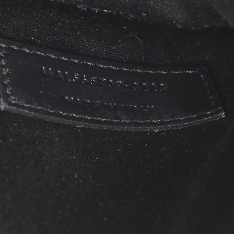 مملوكة مسبقًا Saint Laurent Uptown Black Leather Clutch