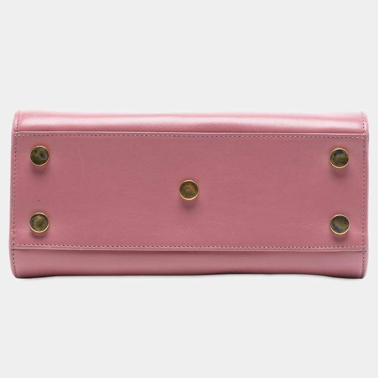 Pre Owned Saint Laurent Paris Pink Nano Leather Sac De Jour Satchel