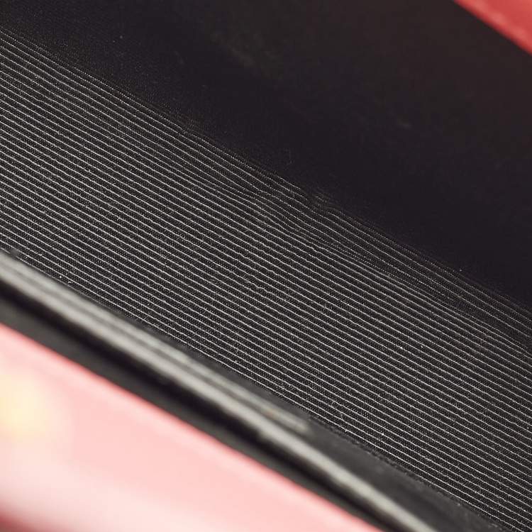 Pre Owned Saint Laurent Kate Small Coral Pink Leather Shoulder Bag