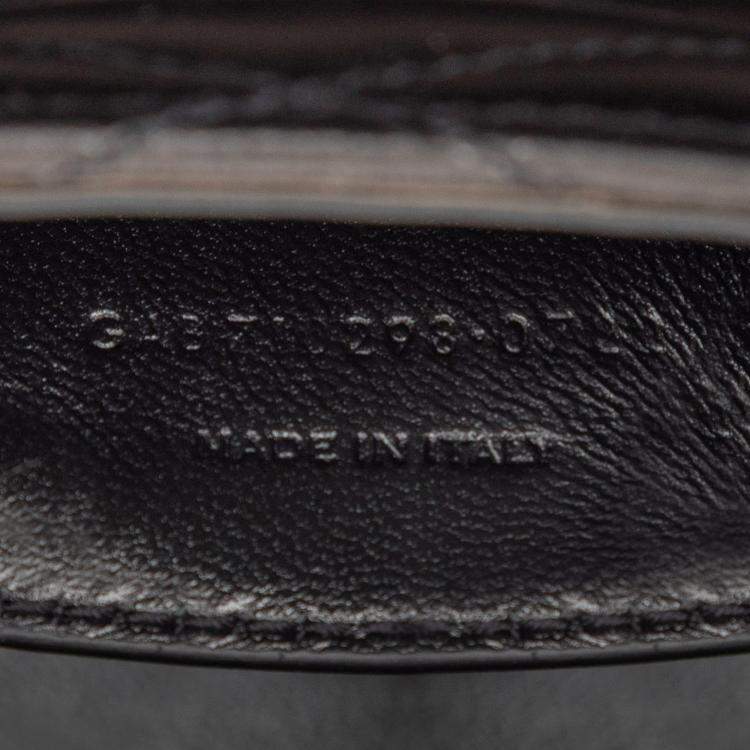 Pre Owned Saint Laurent Paris Black Quilted Lambskin Monogram June Box Bag