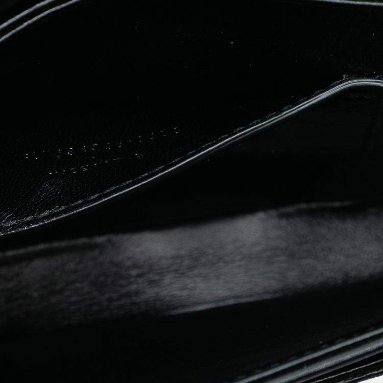 Pre Owned Saint Laurent Paris Black Small Velvet Solferino Satchel In Box