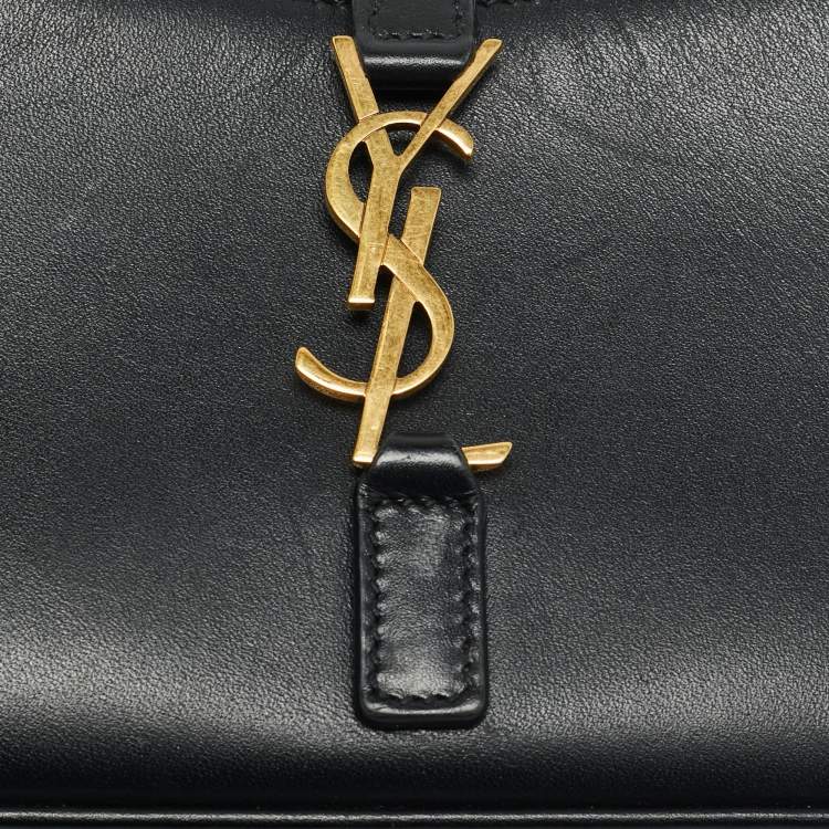 Pre Owned Saint Laurent LE 5 À 7 Mini Black Leather Hobo