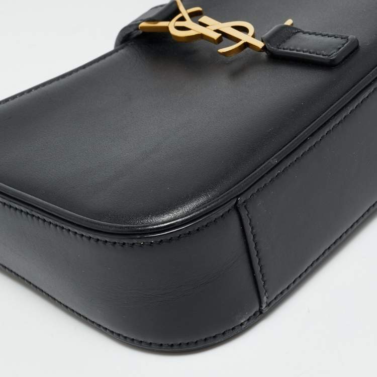 Pre Owned Saint Laurent LE 5 À 7 Mini Black Leather Hobo