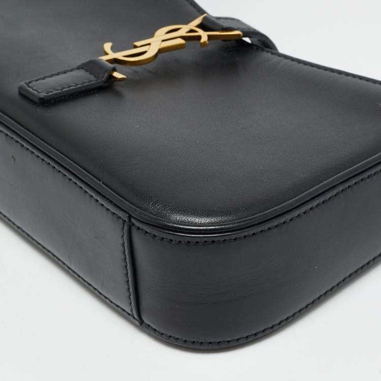 Pre Owned Saint Laurent LE 5 À 7 Mini Black Leather Hobo