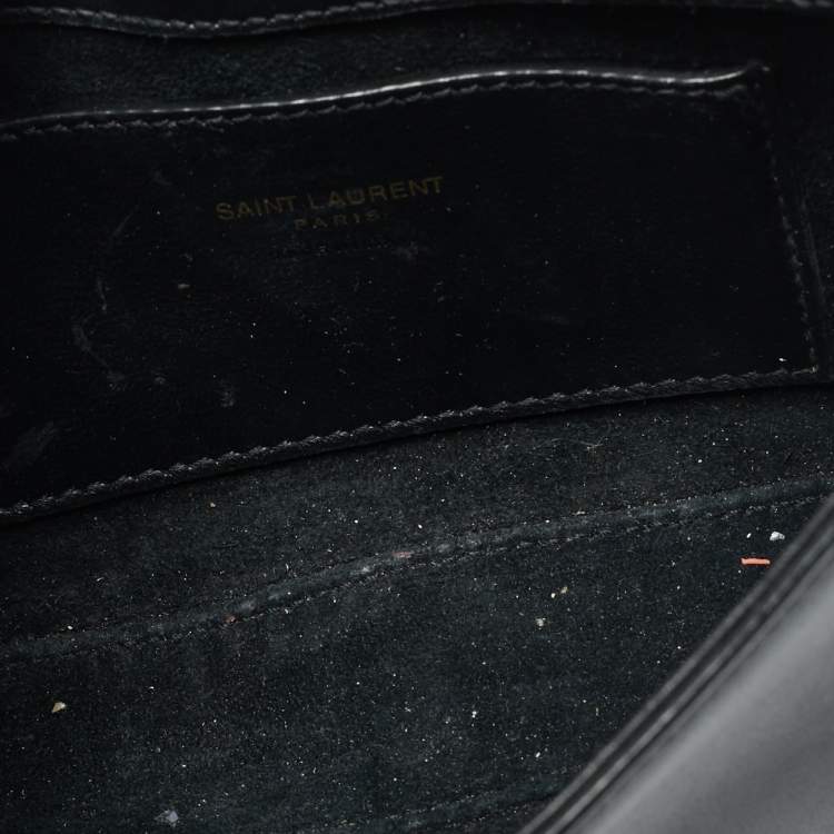 Pre Owned Saint Laurent LE 5 À 7 Mini Black Leather Hobo