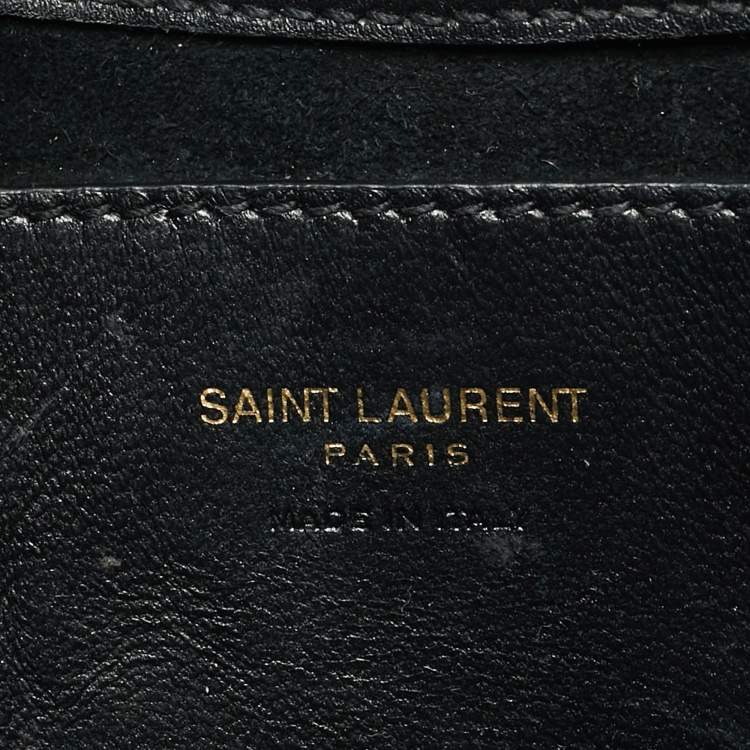 Pre Owned Saint Laurent LE 5 À 7 Mini Black Leather Hobo