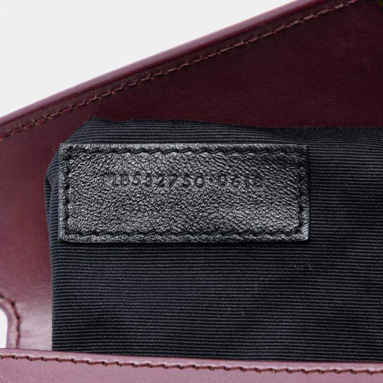 Pre Owned Saint Laurent Paris Red Smooth Calfskin Monogram Cassandra Clasp Bag