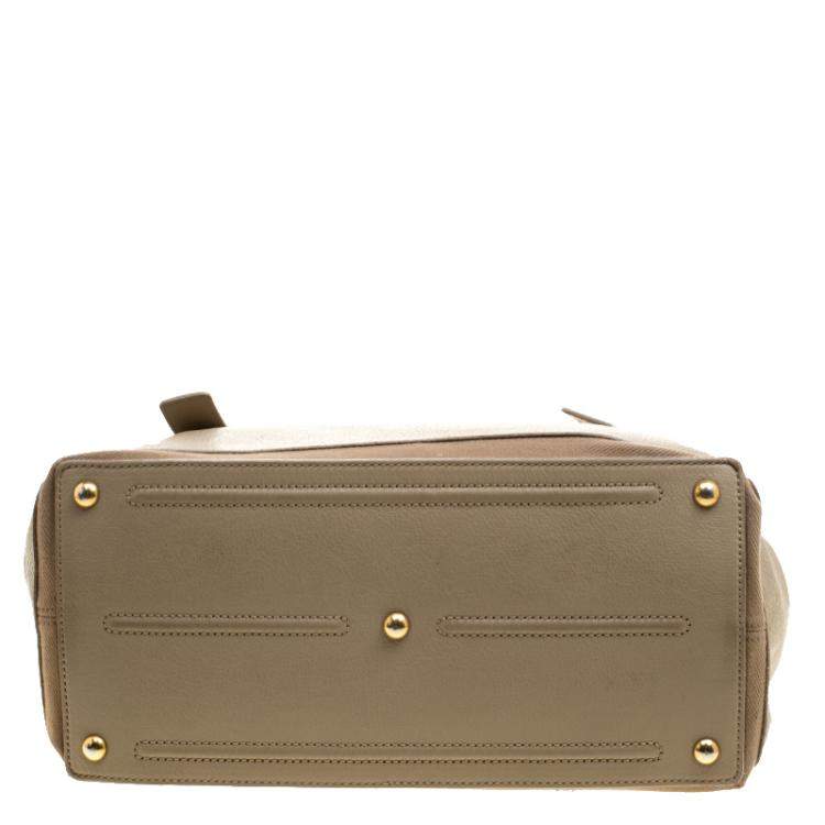 Pre Owned Yves Saint Laurent Beige Leather Medium Muse Two Satchel