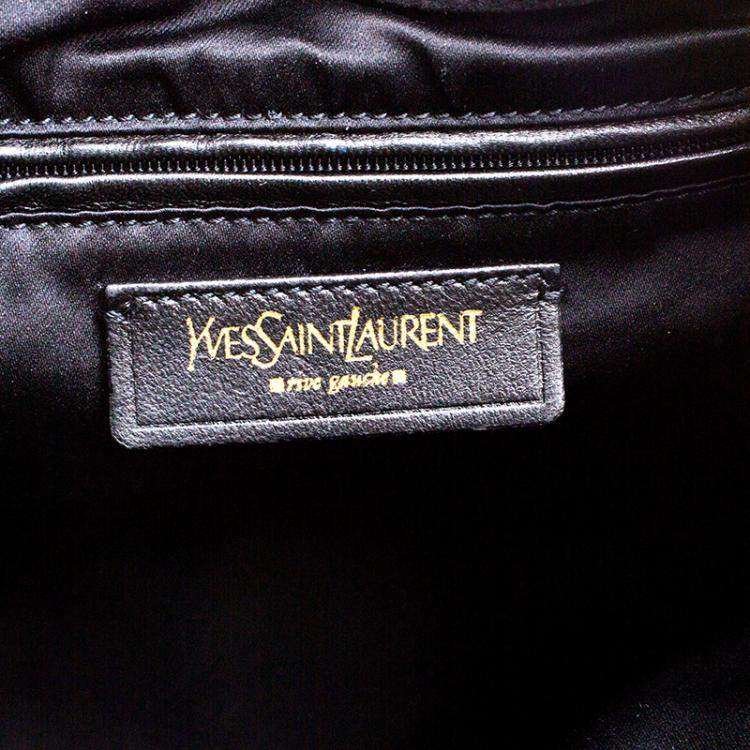 Pre Owned Yves Saint Laurent Black Patent Leather Medium Downtown Tote