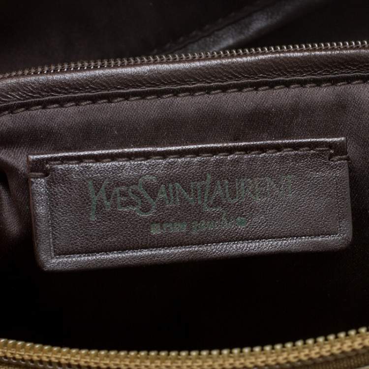 Pre Owned Saint Laurent Yellow Suede Large Muse Bag