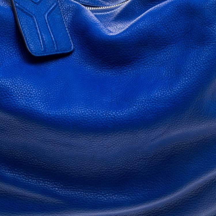 Pre Owned Yves Saint Laurent Blue Leather Multy Hobo