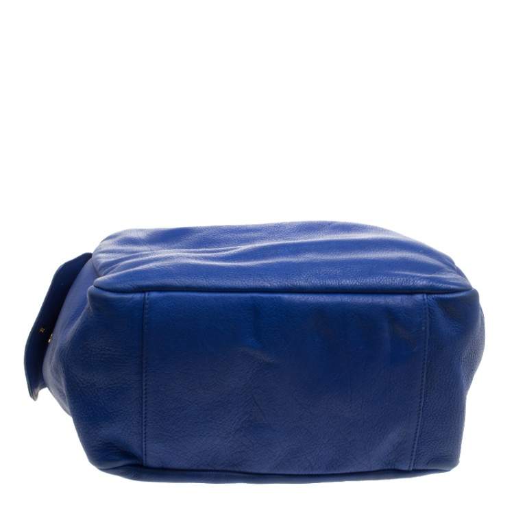 Pre Owned Yves Saint Laurent Blue Leather Multy Hobo