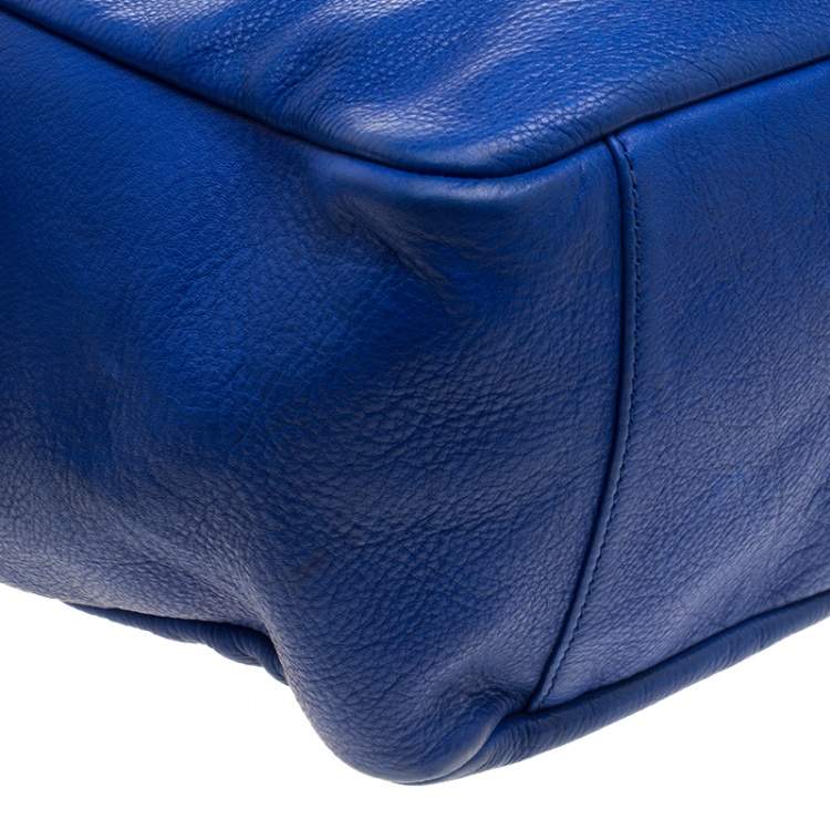 Pre Owned Yves Saint Laurent Blue Leather Multy Hobo