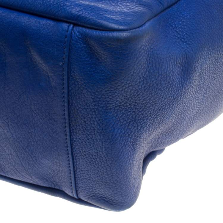 Pre Owned Yves Saint Laurent Blue Leather Multy Hobo
