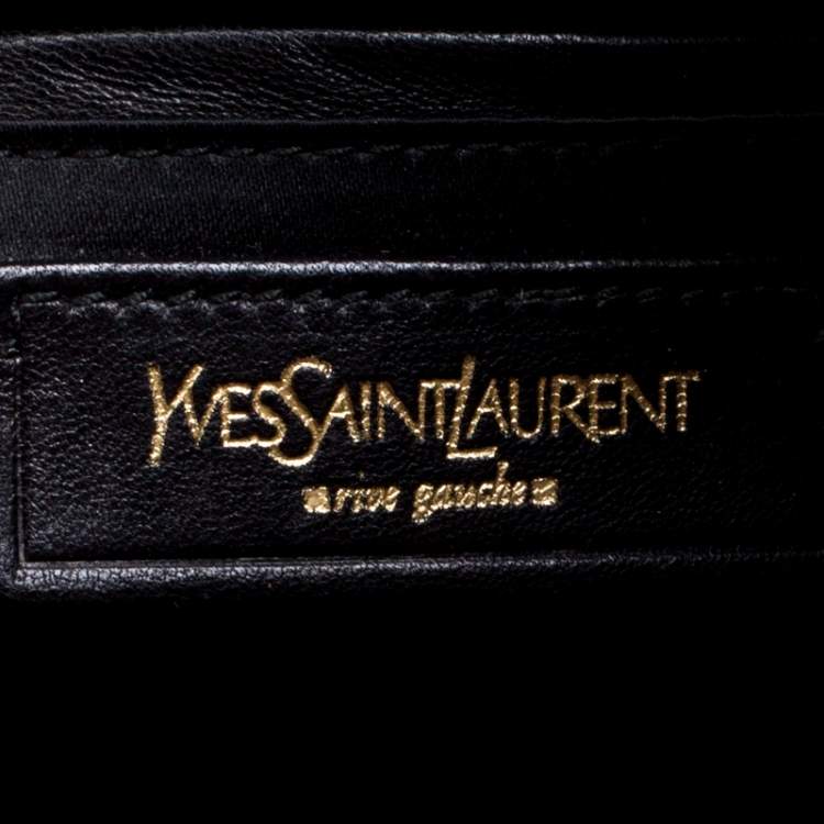 Pre Owned Yves Saint Laurent Black Patent Leather Large Downtown Tote
