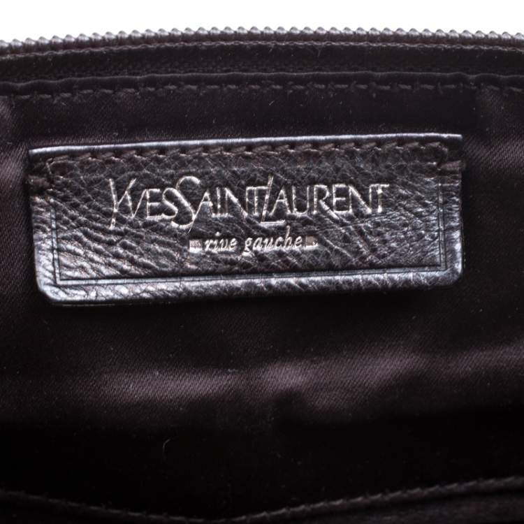 Pre Owned Yves Saint Laurent Brown Suede Hobo