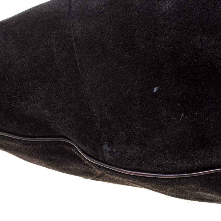 Pre Owned Yves Saint Laurent Brown Suede Hobo
