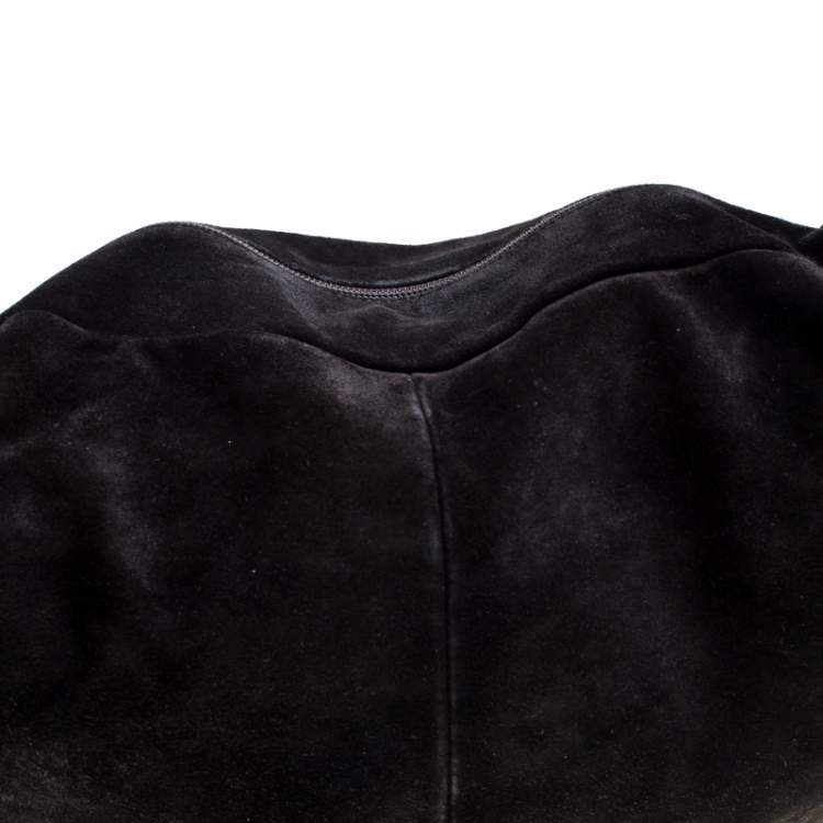 Pre Owned Yves Saint Laurent Brown Suede Hobo