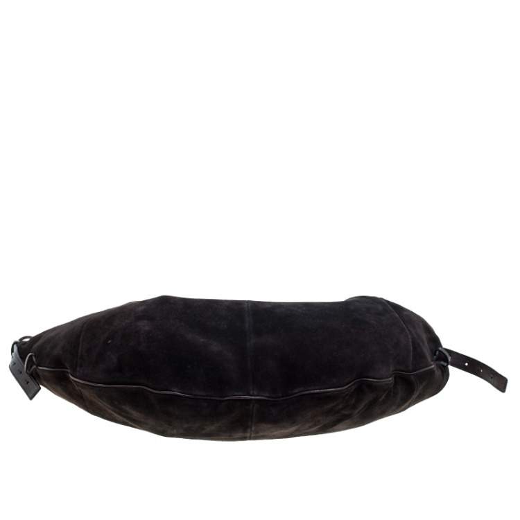 Pre Owned Yves Saint Laurent Brown Suede Hobo