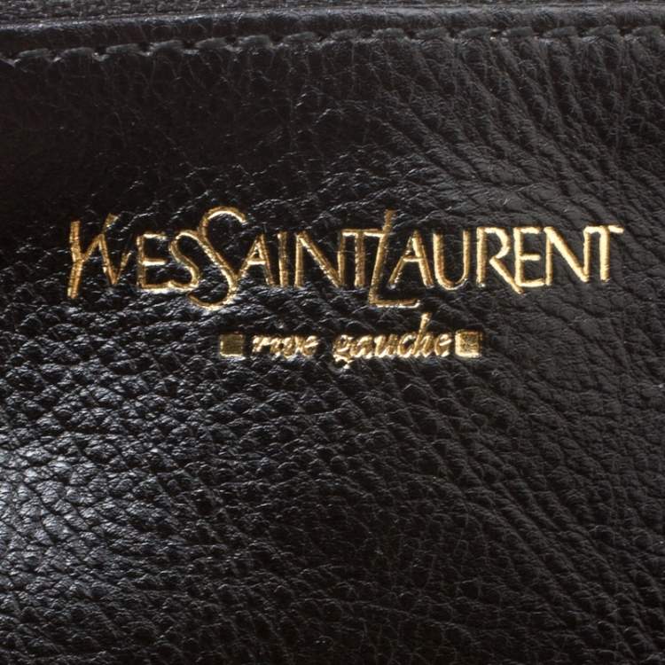Pre Owned Yves Saint Laurent Black Leather Vincennes Mombasa Hobo