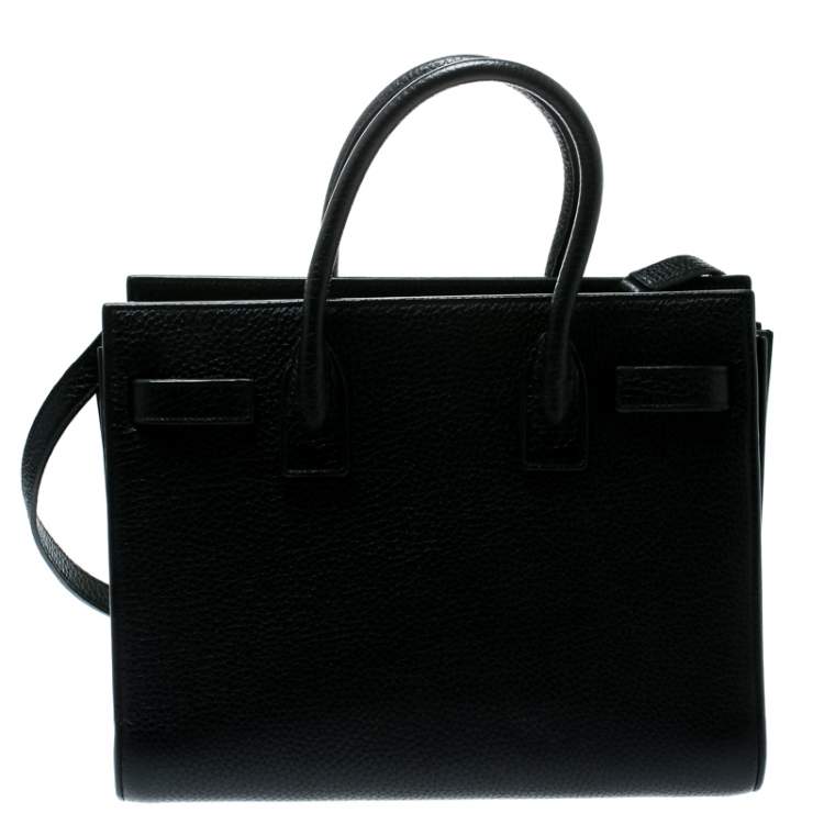 Pre Owned Saint Laurent Black Leather Baby Classic Sac De Jour Tote
