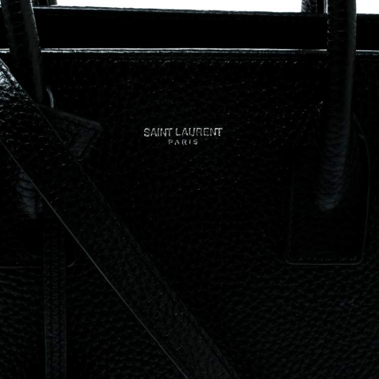 Pre Owned Saint Laurent Black Leather Baby Classic Sac De Jour Tote