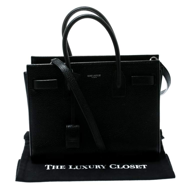 Pre Owned Saint Laurent Black Leather Baby Classic Sac De Jour Tote