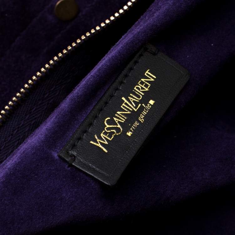 Pre Owned Saint Laurent Multicolor Nubuck Leather Large Muse Two Bag