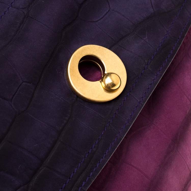Pre Owned Saint Laurent Multicolor Nubuck Leather Large Muse Two Bag