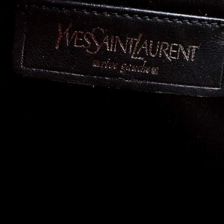 Pre Owned Saint Laurent Black Leather Oversized Muse Satchel