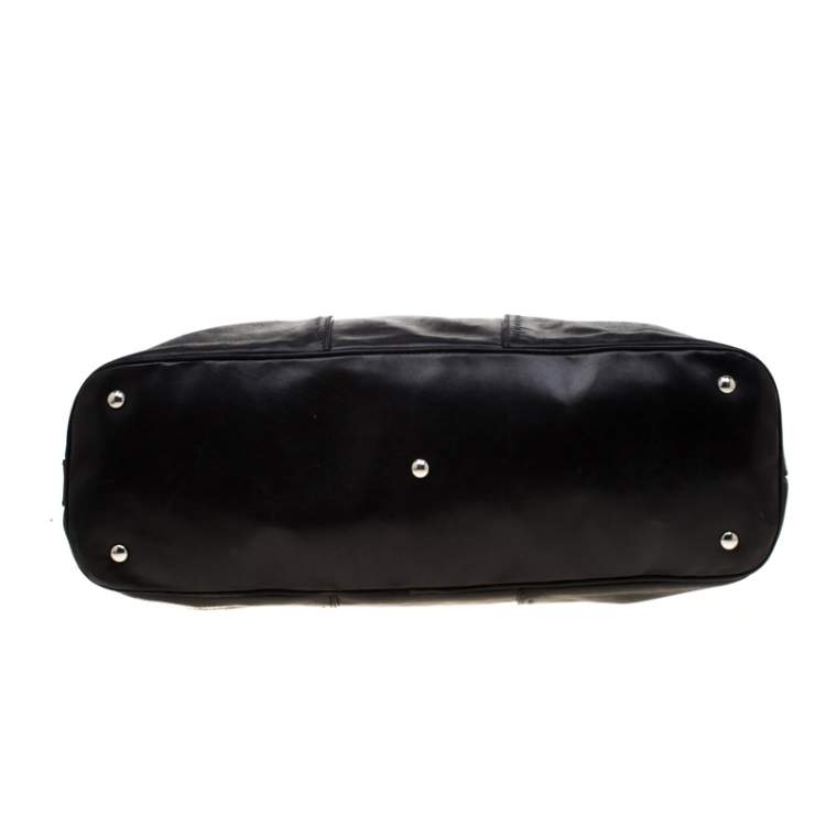 Pre Owned Saint Laurent Black Leather Oversized Muse Satchel