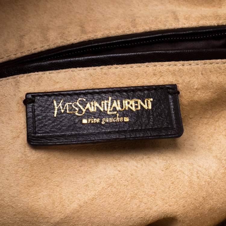 Pre Owned Saint Laurent Brown Leather Large Downtown Tote