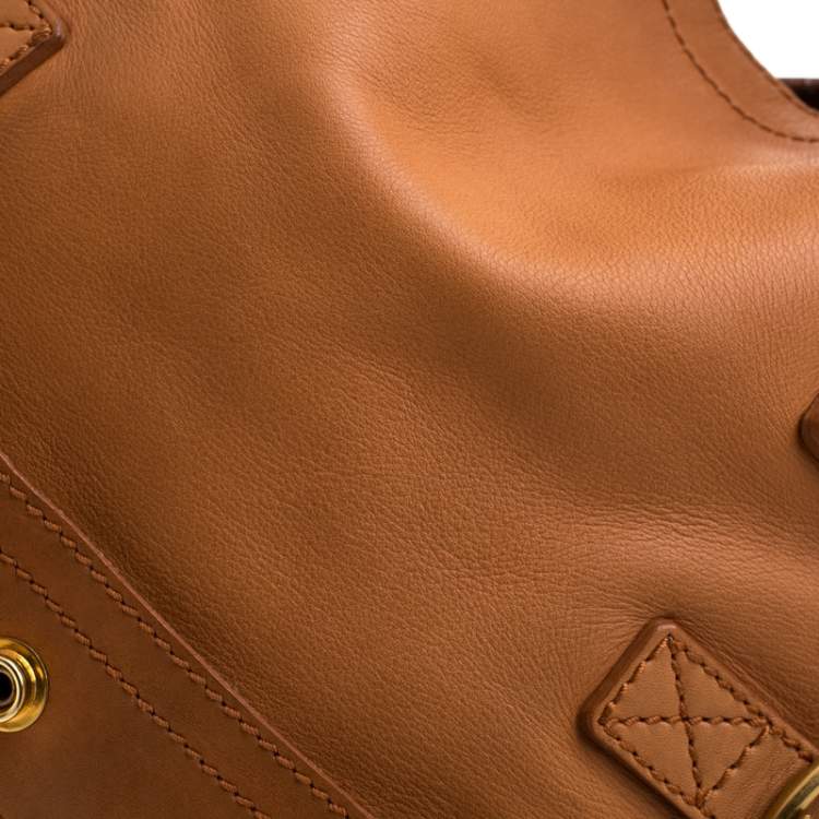 Pre Owned Saint Laurent Brown Leather Large Downtown Tote