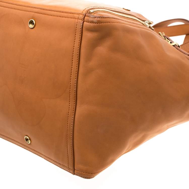 Pre Owned Saint Laurent Brown Leather Large Downtown Tote