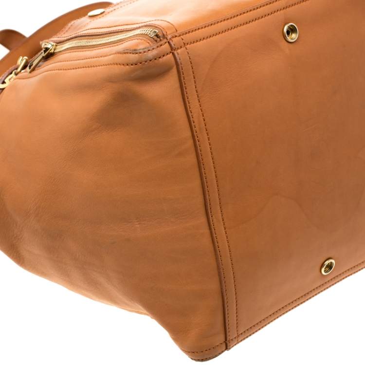 Pre Owned Saint Laurent Brown Leather Large Downtown Tote