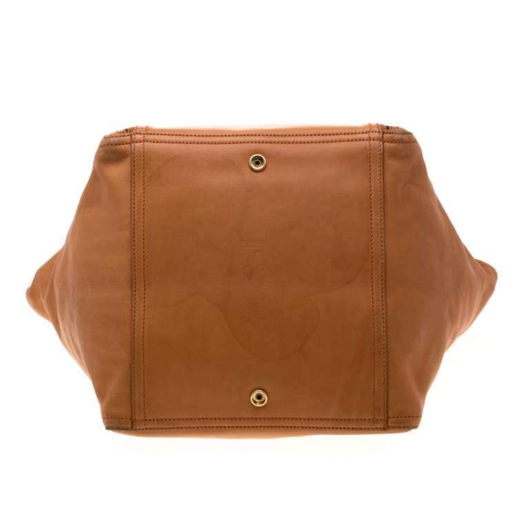 Pre Owned Saint Laurent Brown Leather Large Downtown Tote