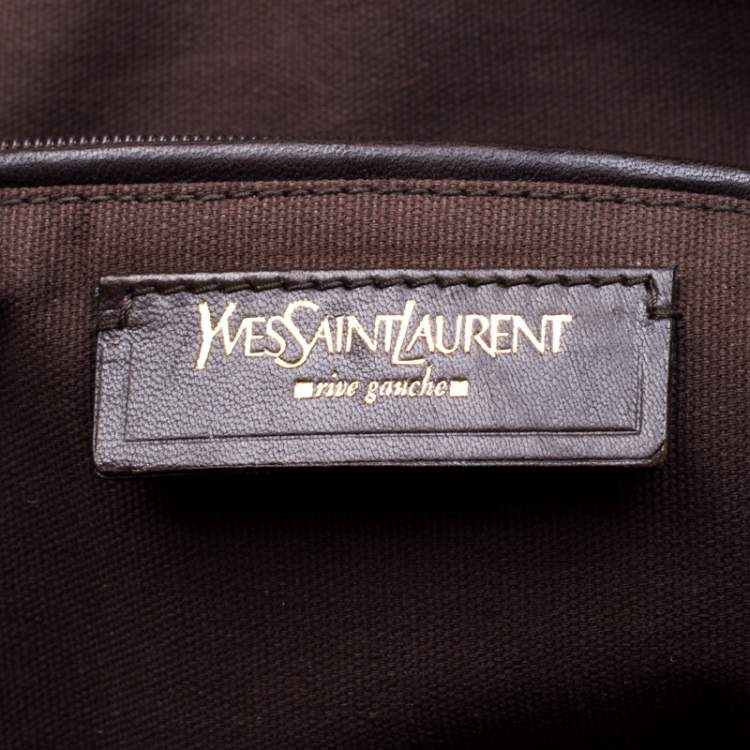 Pre Owned Saint Laurent Mossy Green Suede Oversized Muse Bag