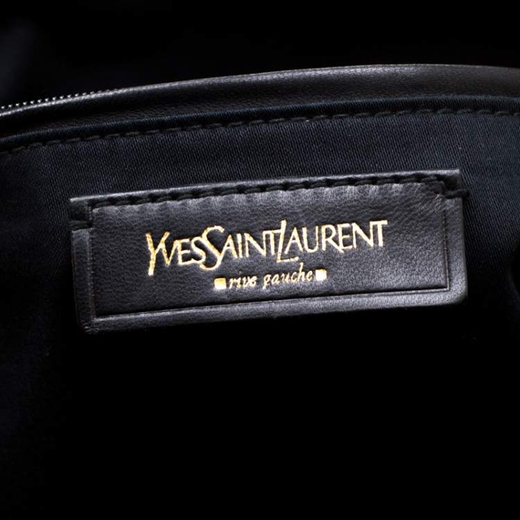 Pre Owned Saint Laurent Green Leather Oversized Muse Bag
