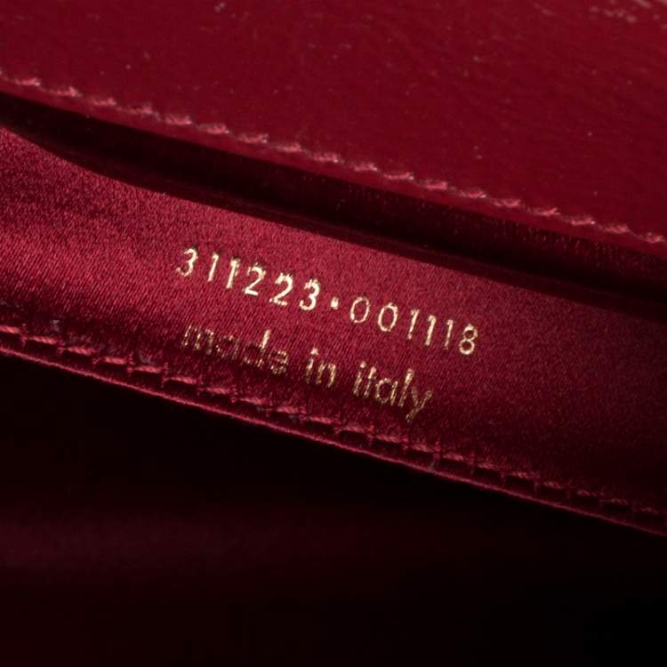 Pre Owned Yves Saint Laurent Red Patent Leather Belle De Jour Flap Clutch