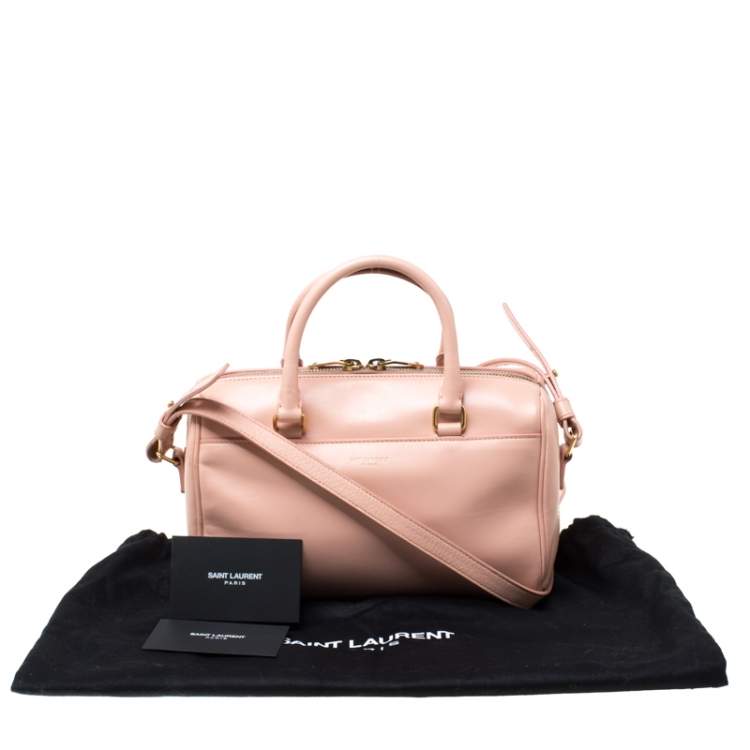 مملوكة مسبقًا Saint Laurent Peach Leather Classic Baby Duffle Crossbody Bag 